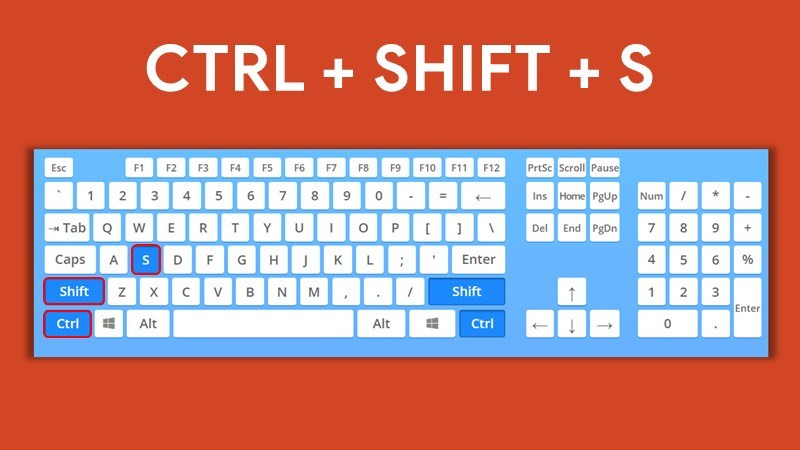 Nhấn Ctrl + Shift + S