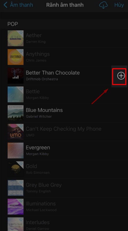 Nhấn dấu cộng để th&ecirc;m nhạc