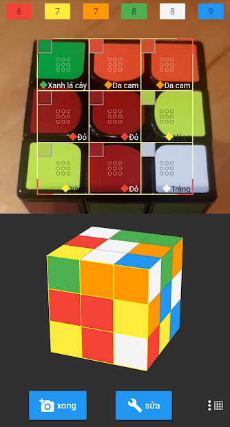 Nhận diện màu sắc Rubik bằng camera