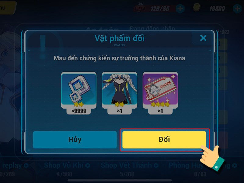 Nhấn đổi code Honkai Impact 3