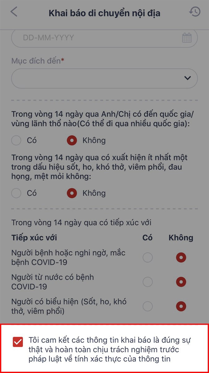 Nhấn Gửi tờ khai