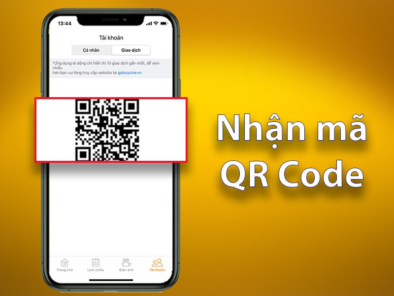 Nhận mã QR code sau khi giao dịch