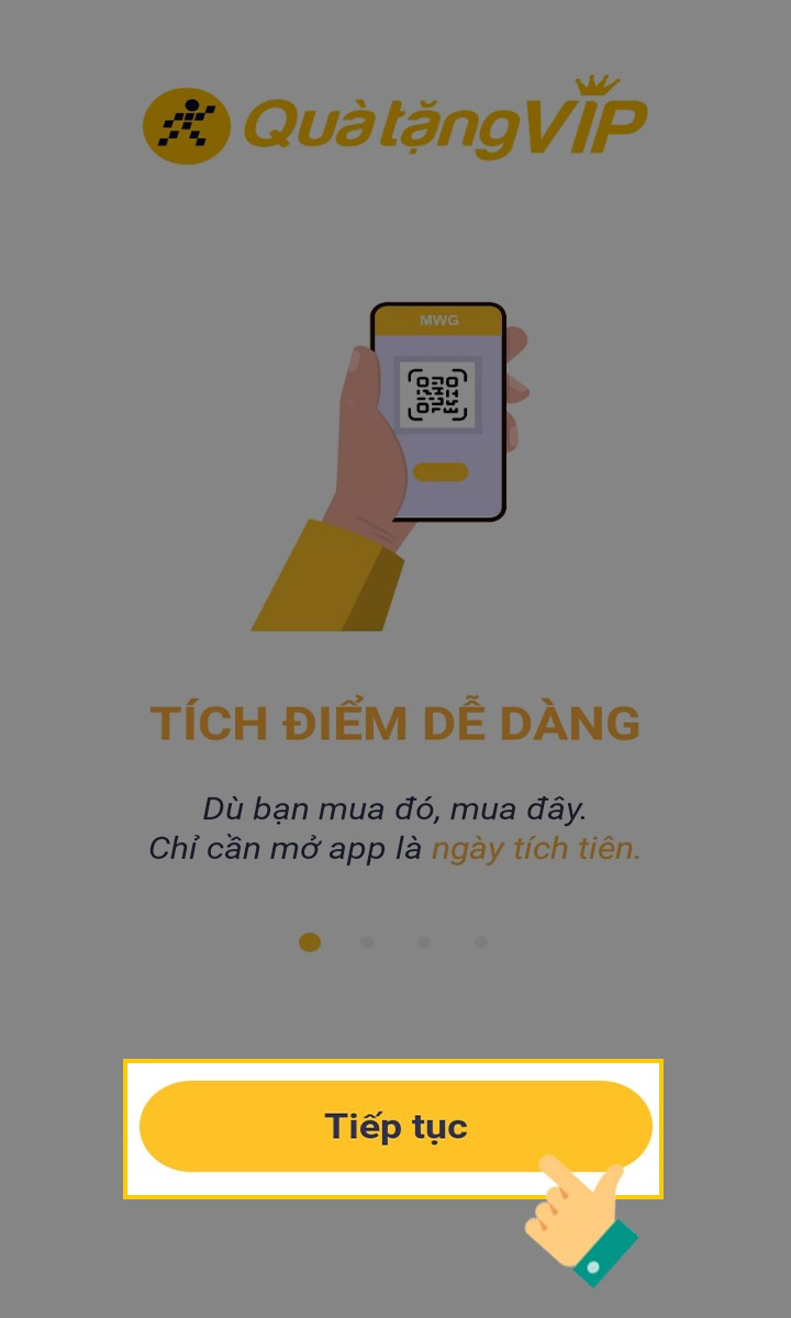 Nhấn "Tiếp tục"