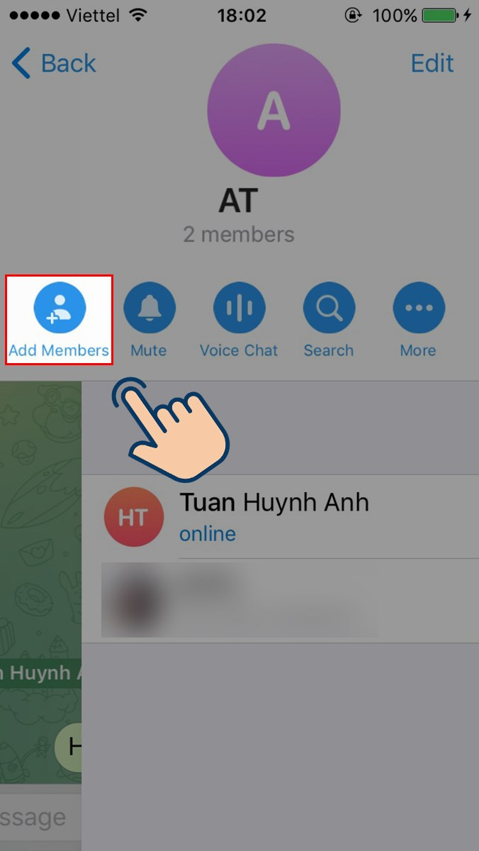 Nhấn vào Add Members.