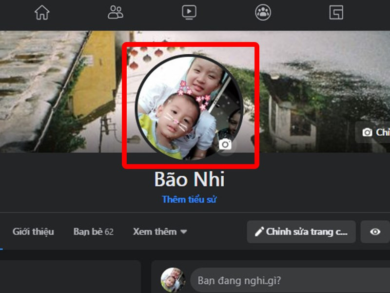 Nhấn vào biểu tượng máy ảnh