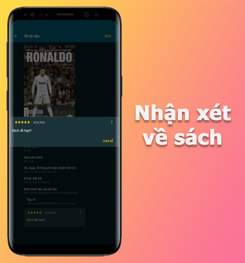  Nhận xét sách và chia sẻ dễ dàng 