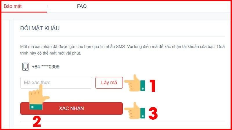 Nhập mã xác thực