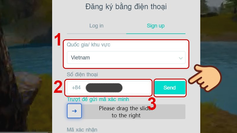 Nhập số điện thoại Bigo Live trên máy tính