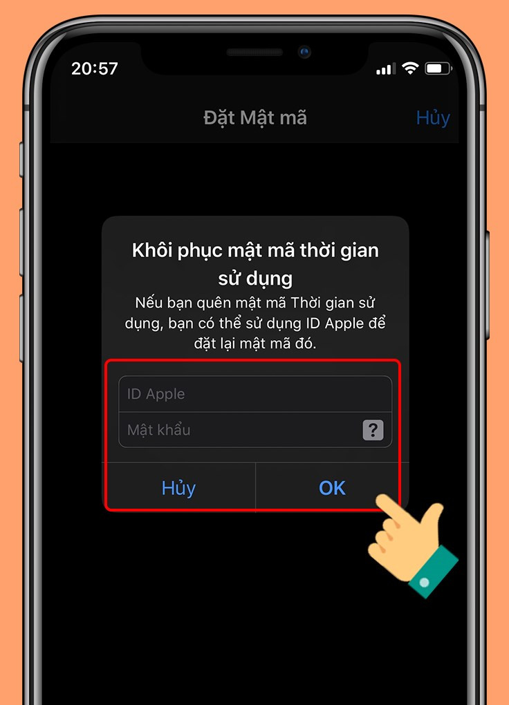 Nhập tài khoản ID Apple