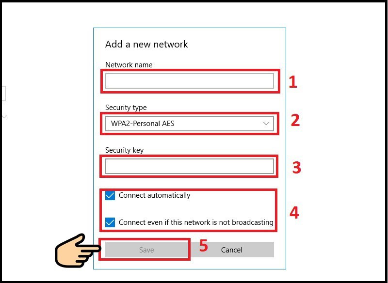 Nhập thông tin wifi