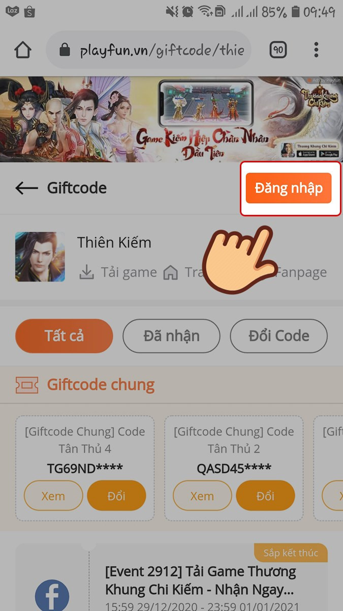 Săn Code Thiên Kiếm Funtap Mới Nhất 2024 và Cách Nhập Code Chi Tiết