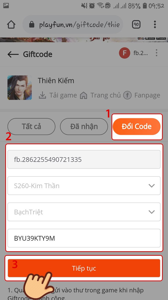 Săn Code Thiên Kiếm Funtap Mới Nhất 2024 và Cách Nhập Code Chi Tiết