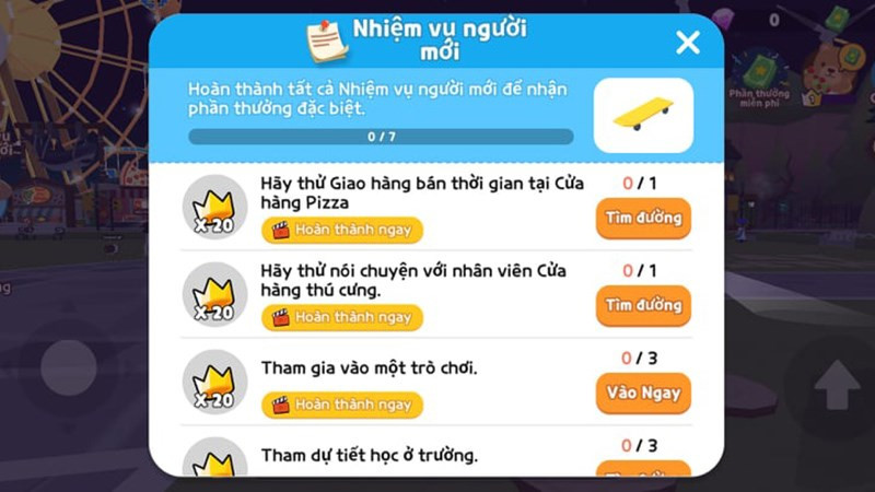 Nhiệm vụ trong Play Together