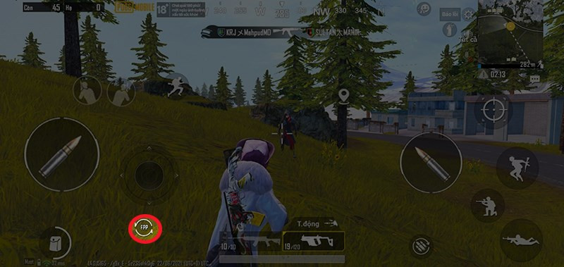 Nút chuyển đổi góc nhìn FPP trong PUBG Mobile