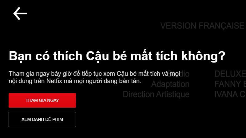 Nút tham gia Netflix