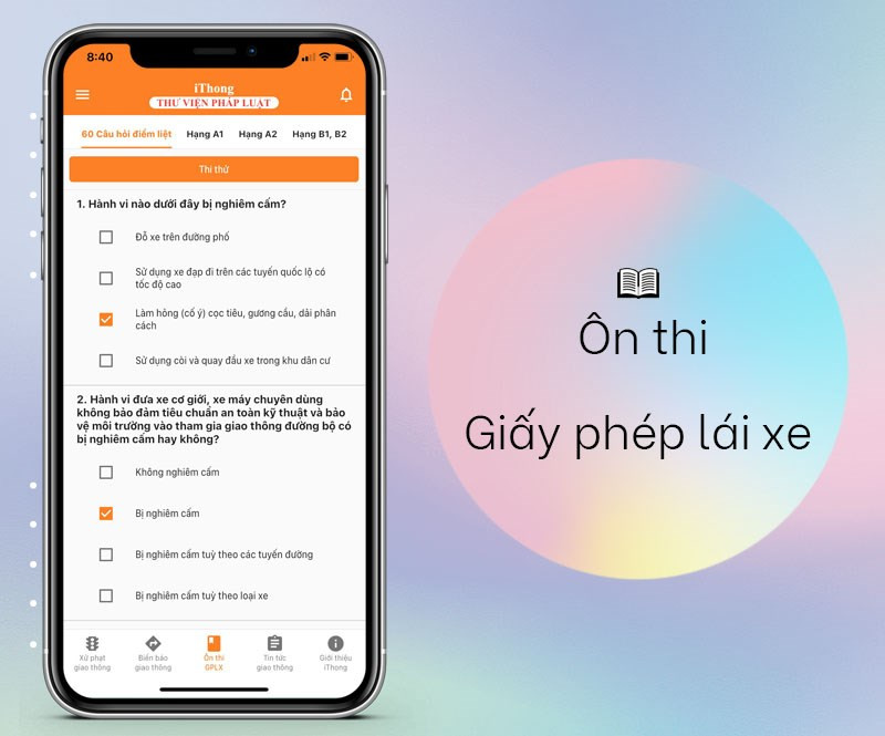 Ôn thi Giấy phép lái xe