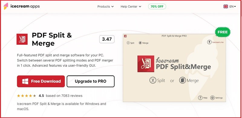 Phần mềm Icecream PDF Split & Merge