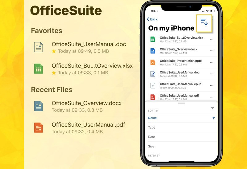 Quản lý file trên OfficeSuite + PDF Editor