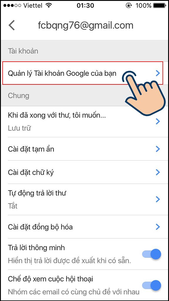 Quản lý tài khoản Google