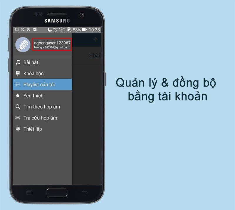 Quản lý và động bộ bằng tài khoản