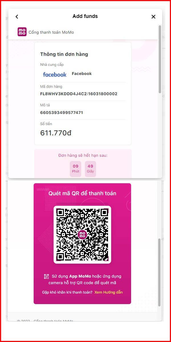 Quét mã QR hoặc thanh toán qua app