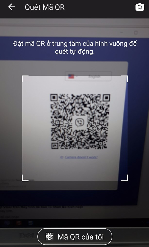 Quét mã QR trên máy tính