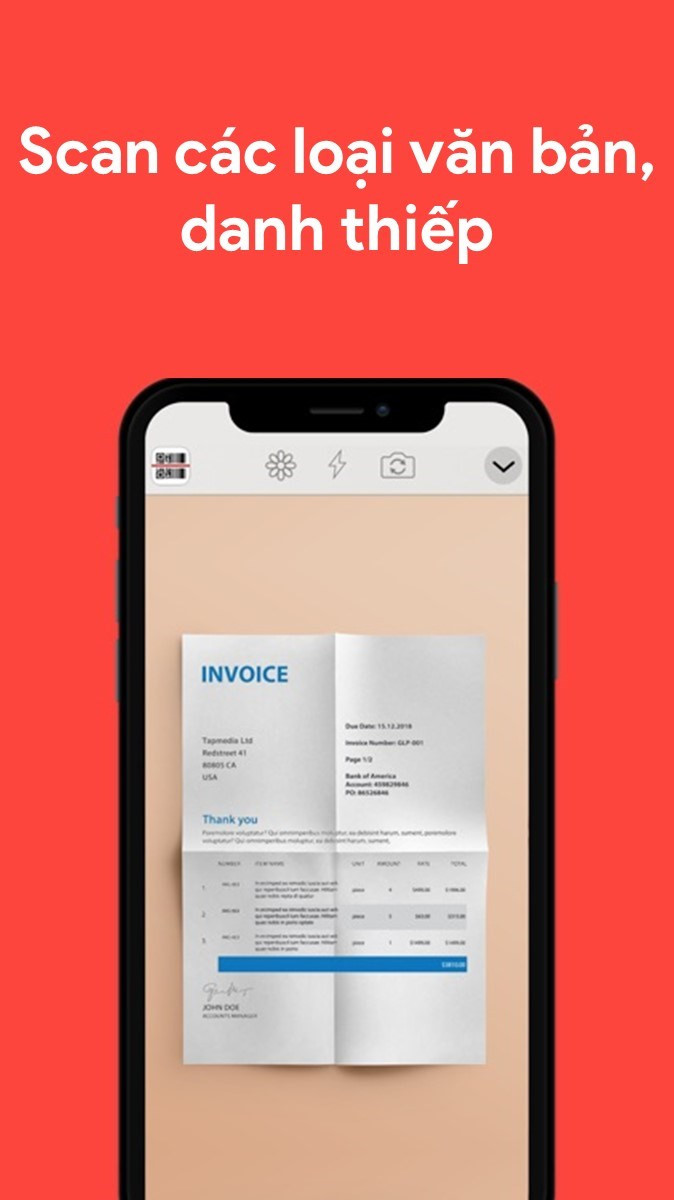 Scan các loại văn bản, danh thiếp