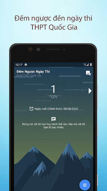 Screenshots App Đếm Ngược Ngày Thi: Đếm ngược thời gian thi THPTQG