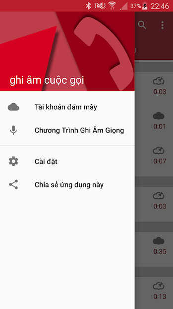 Screenshots Automatic Call Recorder - Tự động ghi âm cuộc gọi không giới hạn