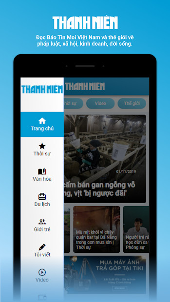Screenshots Báo Thanh niên