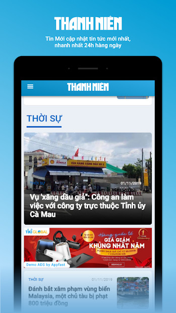 Screenshots Báo Thanh niên