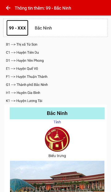 Screenshots Biển số xe