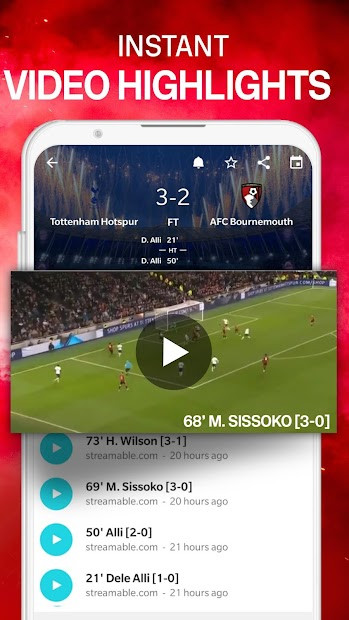 Screenshots Forza Football - Ứng dụng xem kết quả tỷ số bóng đá trực tiếp