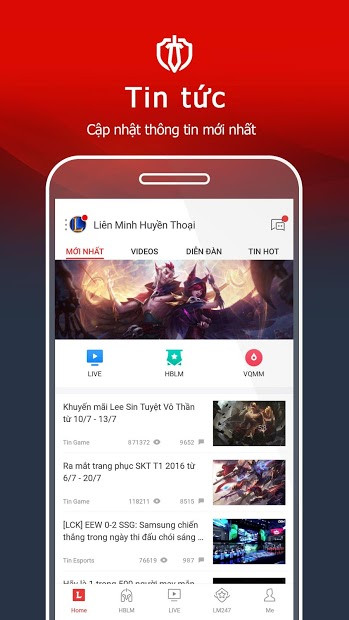 Screenshots Garena - Ứng dụng hàng đầu dành cho game thủ