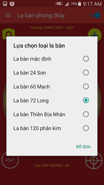 Screenshots La bàn Phong thủy