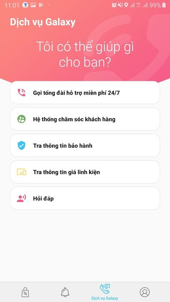 Screenshots Quà tặng Galaxy - Ứng dụng tiện ích dành riêng cho khách hàng Samsung