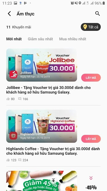 Screenshots Quà tặng Galaxy - Ứng dụng tiện ích dành riêng cho khách hàng Samsung