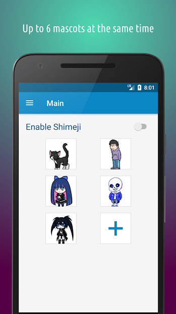 Screenshots Shimeji: App tạo nhân vật anime chạy trên màn hình điện thoại