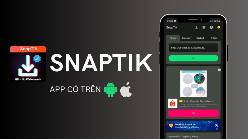 SnapTik - Ứng dụng tải video TikTok không logo