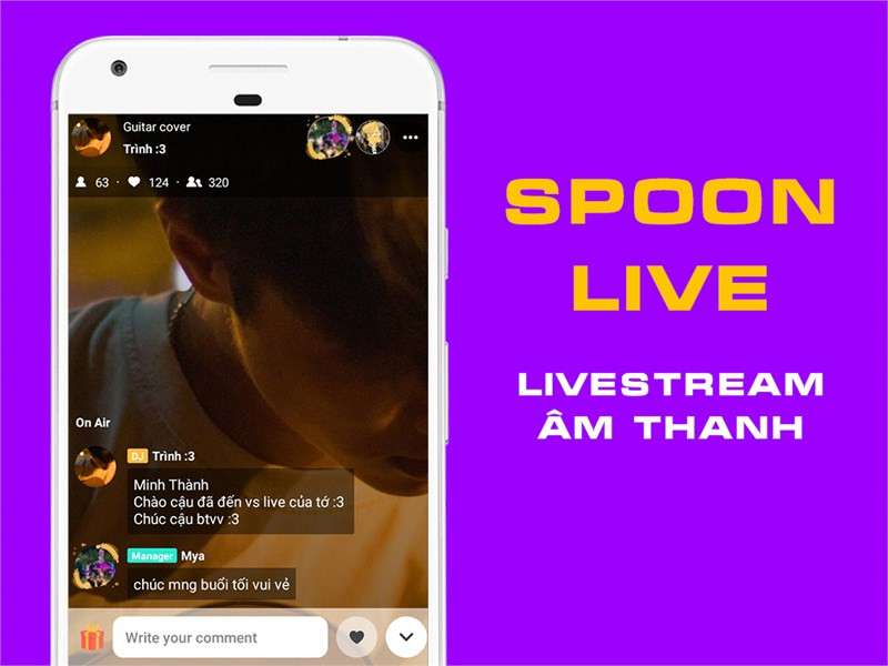 SPOON LIVE cho ph&eacute;p bạn tạo livestream v&agrave; giao lưu với bạn b&egrave;