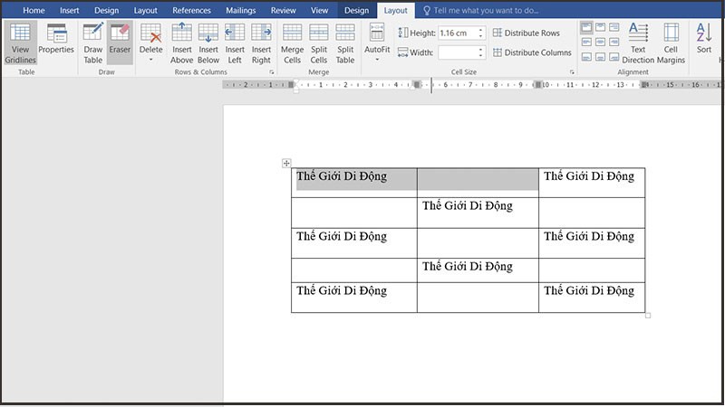 Sử dụng cục tẩy để xóa đường kẻ