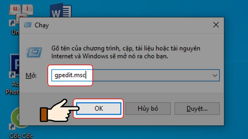 Sử dụng Local Group Policy