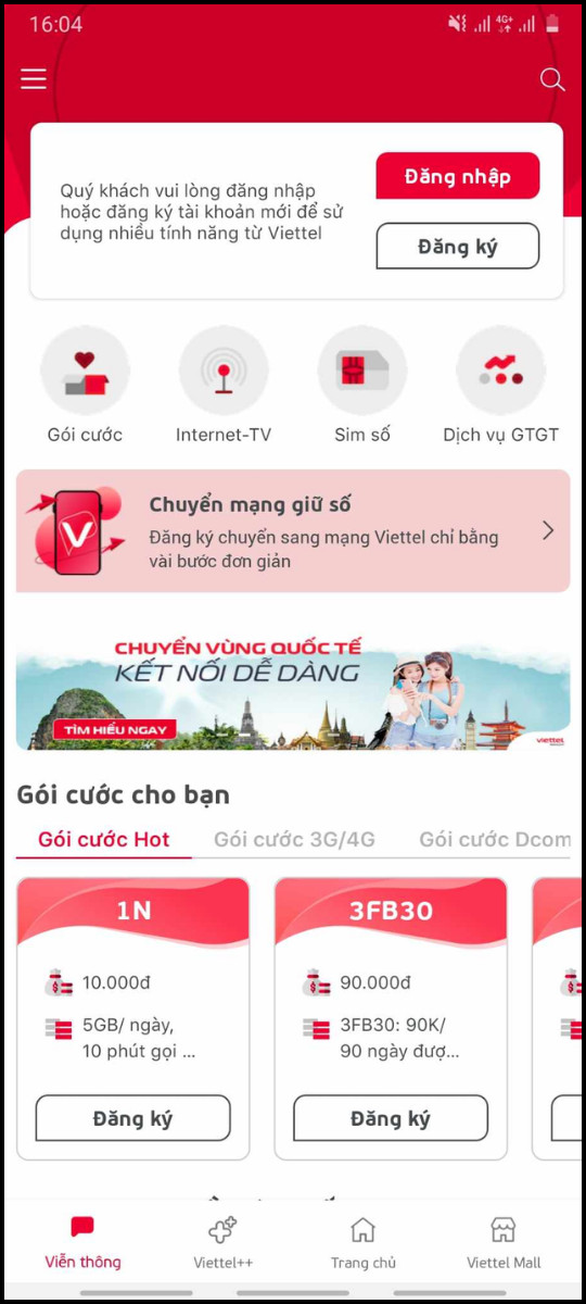 Sử dụng ứng dụng My Viettel