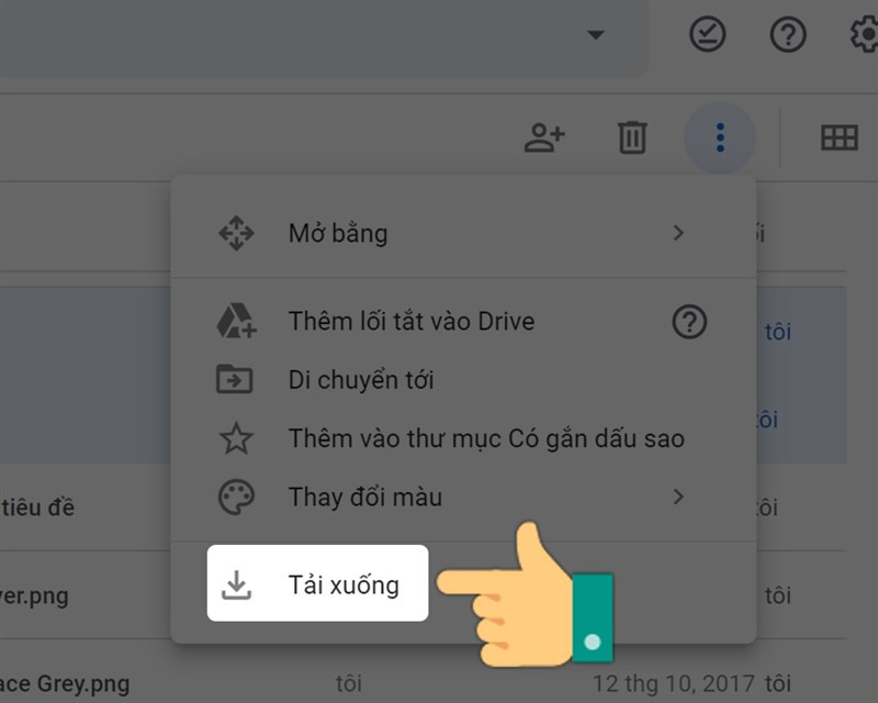 Tải file xuống từ Google Drive