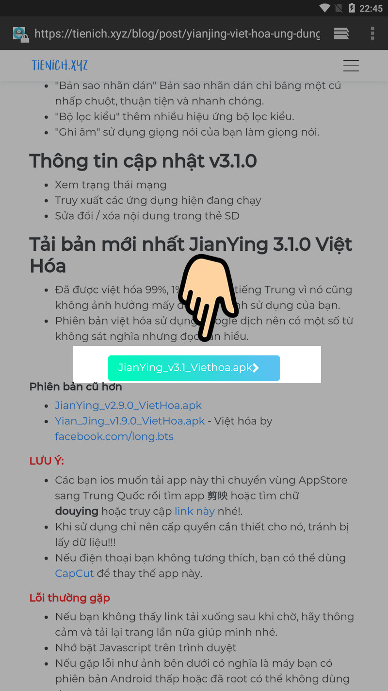 Tải JianYing V3.1 Việt Hóa