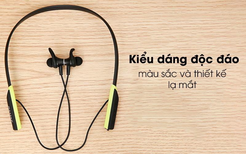 Tai nghe Bluetooth Mozard Flex4 Đen Xanh c&oacute; thiết kế độc đ&aacute;o