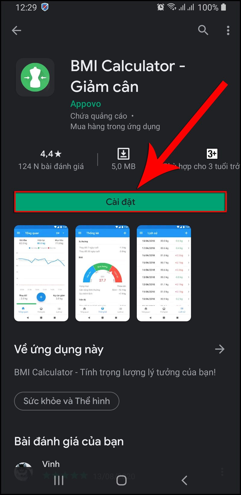 Tải ứng dụng BMI Calculator