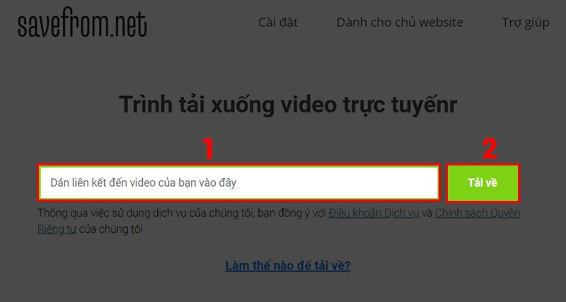 Tải video Dailymotion với Savefrom.net