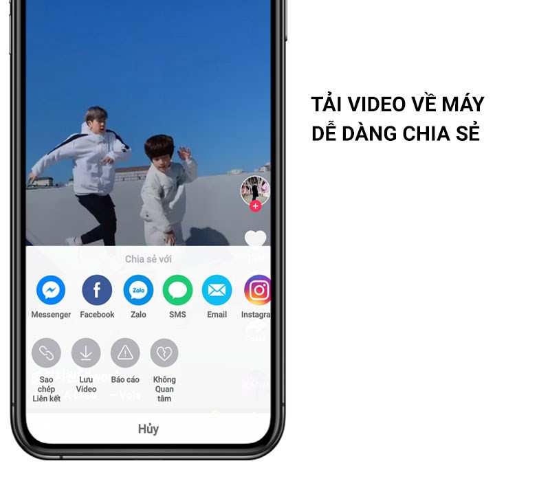 Tải video về m&aacute;y chất lượng cao, dễ d&agrave;ng chia sẻ