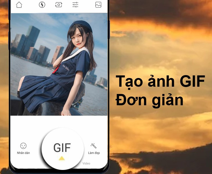 Tạo ảnh gif đơn giản bới Wuta Camera